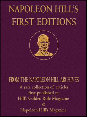 cover image of Napoleon Hill's First Editions